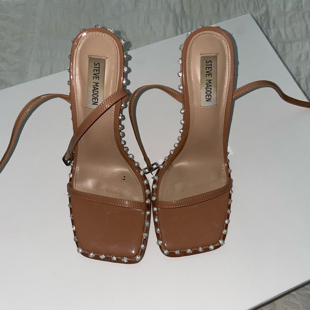 Steve Madden Women's Zelle Heeled Sandal Camel - Picture 7 of 16